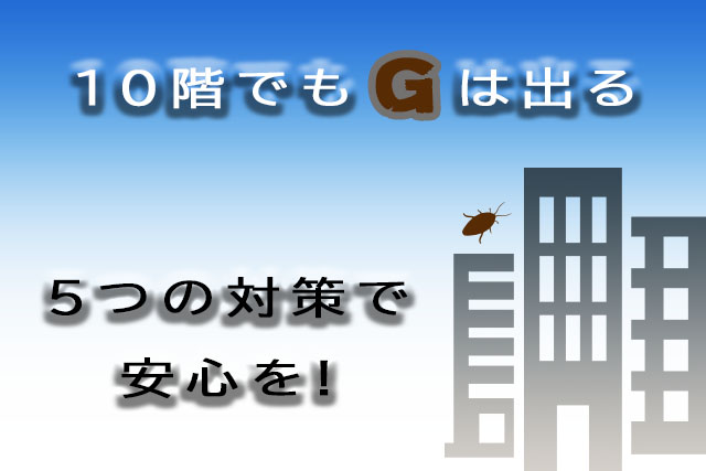 マンション10階でもゴキブリは出る!侵入経路と5つの対策で安心を!